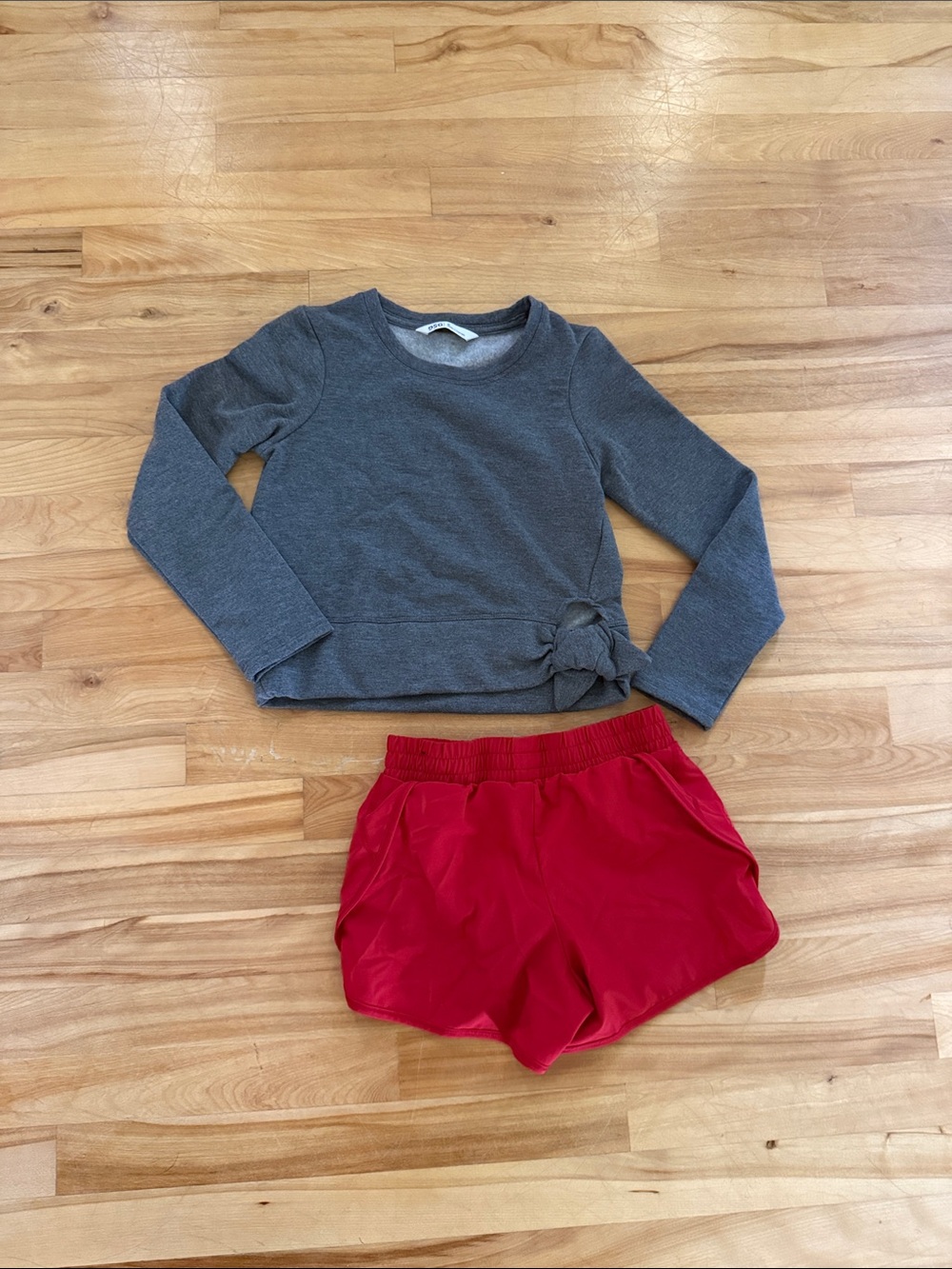 DSG Gray Crewneck Sweatshirt with Side Knot